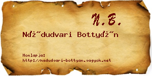 Nádudvari Bottyán névjegykártya
